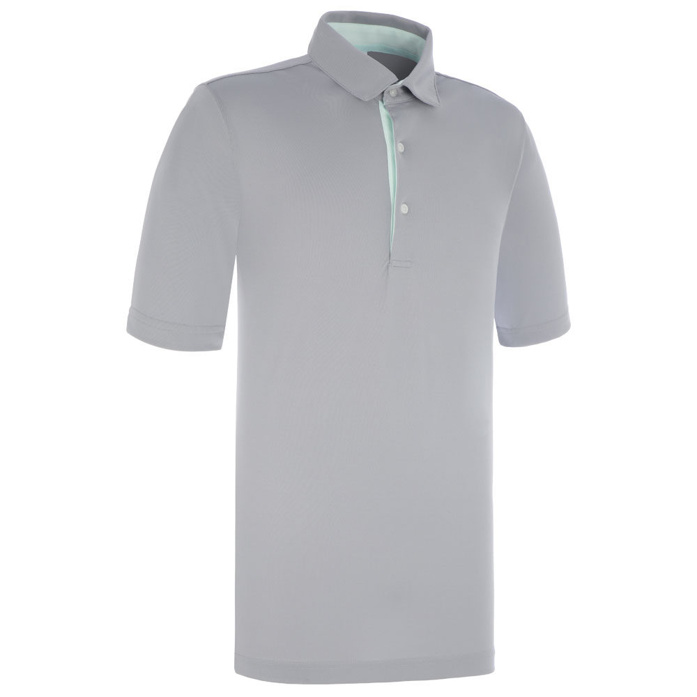 ProQuip Golf Mens Pro Tech Peached Polo Shirt  - Steel