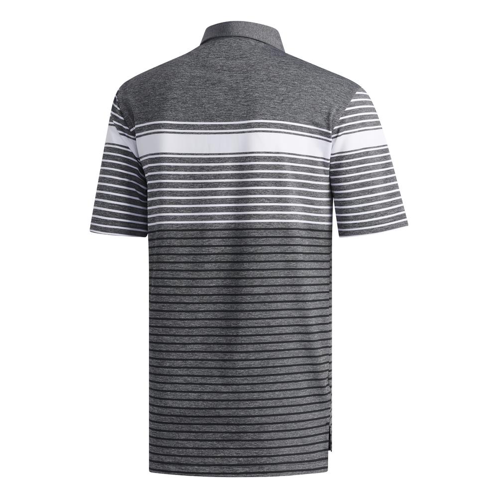 adidas golf Ultimate Engineered Heather Mens Polo Shirt  - White/Black/Grey