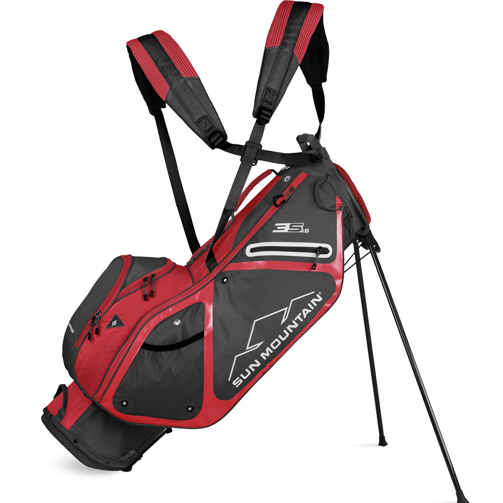 Sun Mountain 3.5 LS Stand/Carry Golf Bag (Gunmetal/Bright Red) 