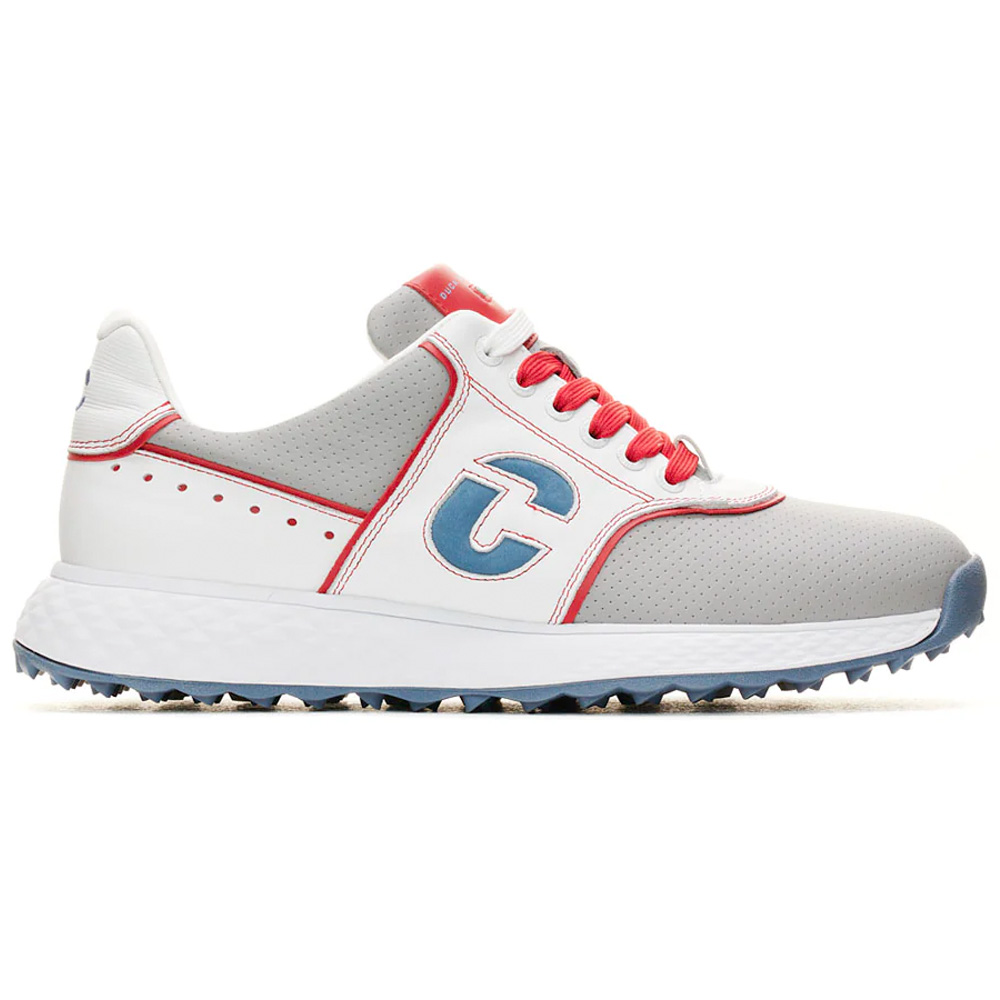 Duca Del Cosma Positano Mens Spikeless Golf Shoes  - Grey/White/Red