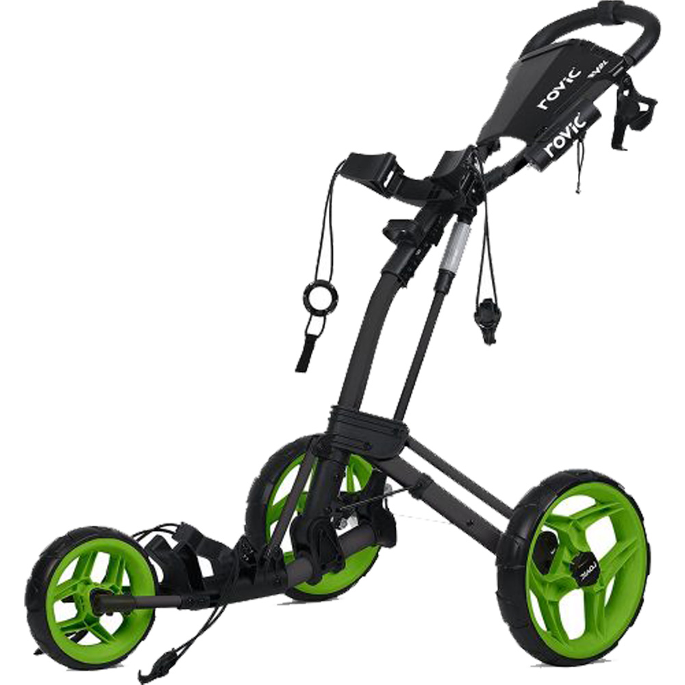 Clicgear Rovic RV2L Golf Trolley Push Cart   - Charcoal/Lime