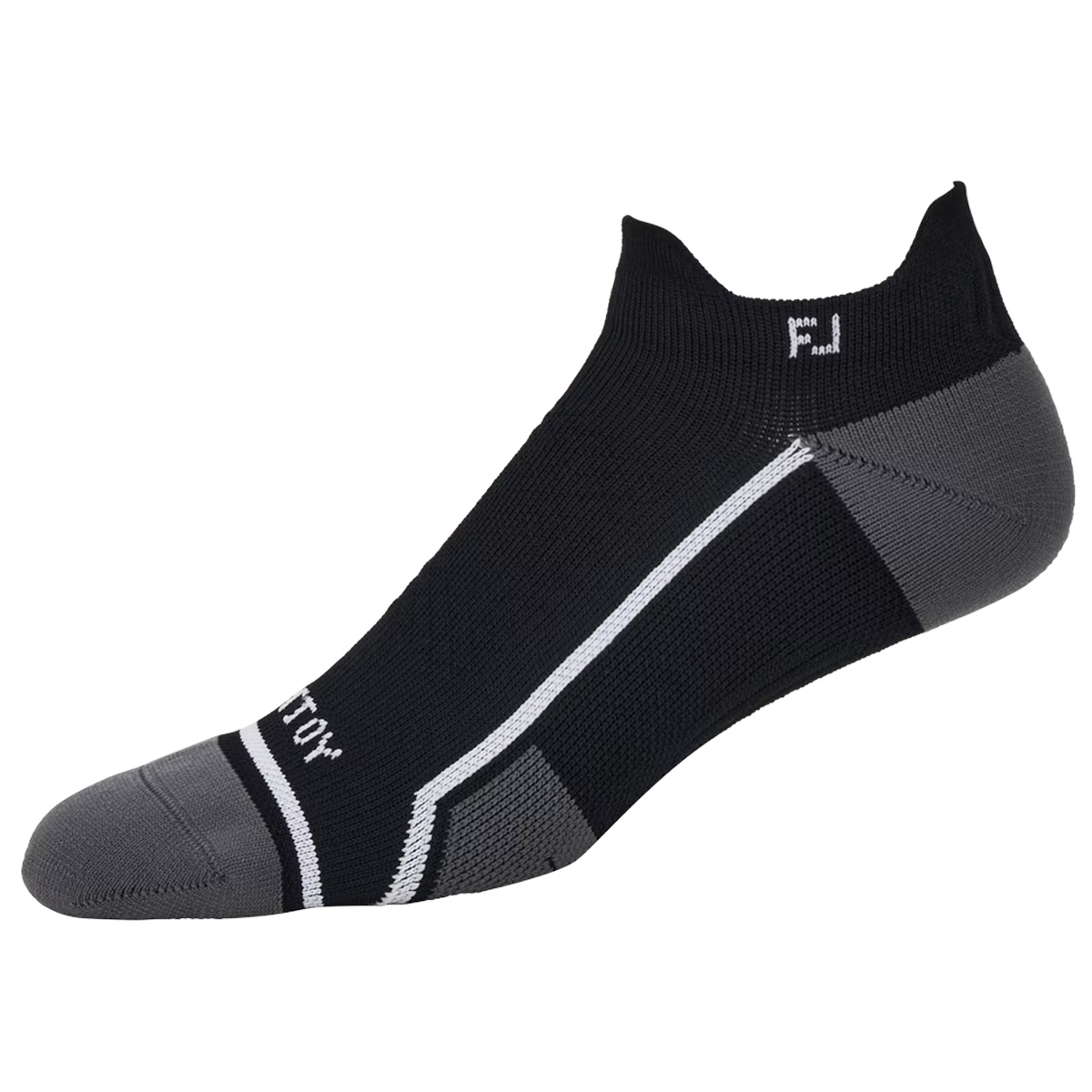 FootJoy Mens Tech D.R.Y. Roll Tab Ankle Golf Socks  - Black