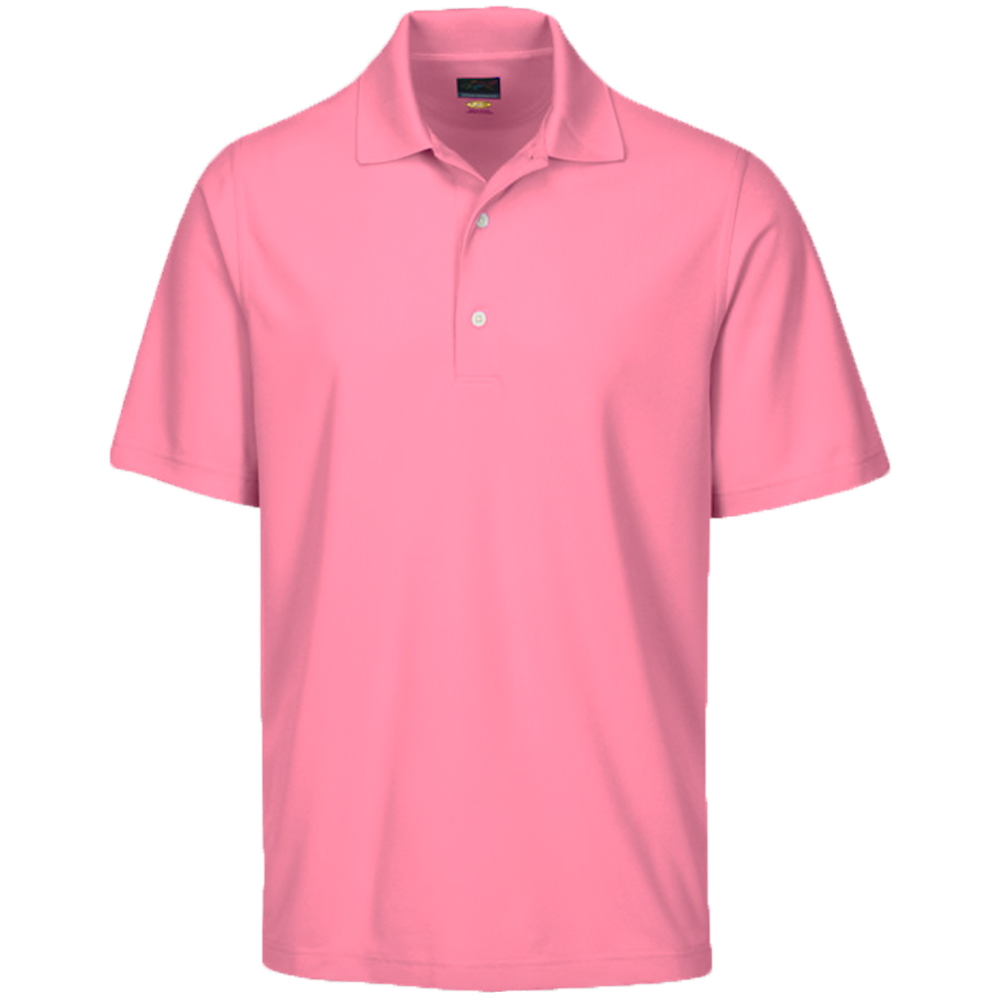 Greg Norman Golf Micro Pique Mens Polo Shirt  - Pink Sky