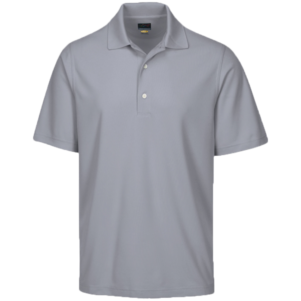 Greg Norman Golf Micro Pique Mens Polo Shirt  - Sterling Silver