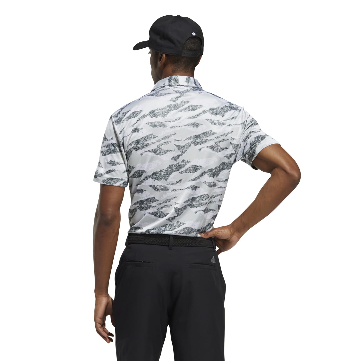 adidas Horizon Print Golf Polo Shirt  - Linen Green/Shadow Green/White