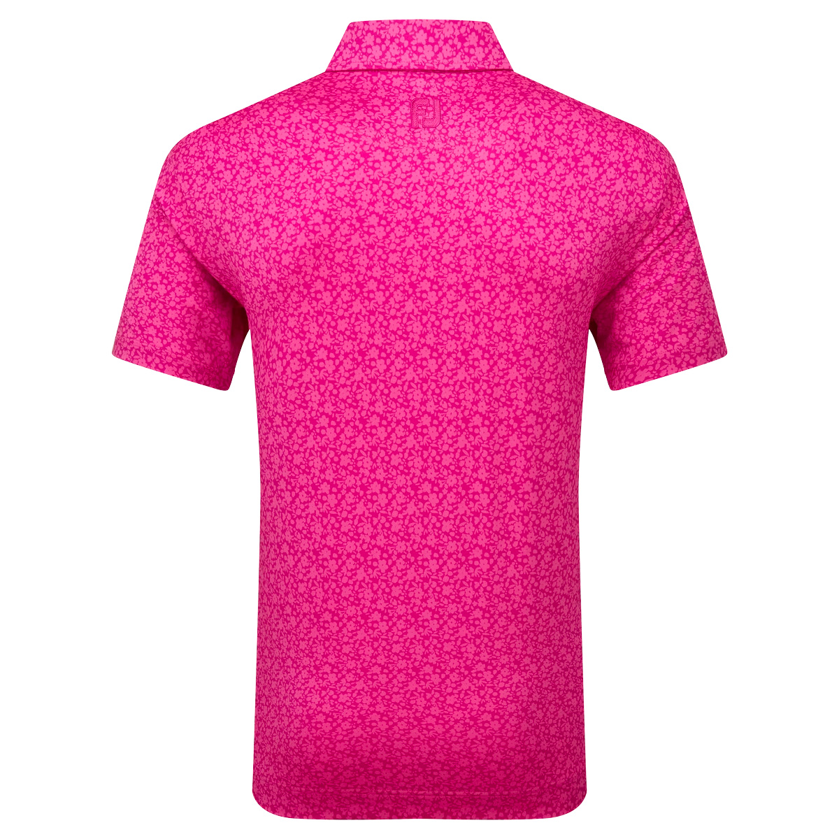 FootJoy EU Painted Floral Mens Golf Polo Shirt  - Berry
