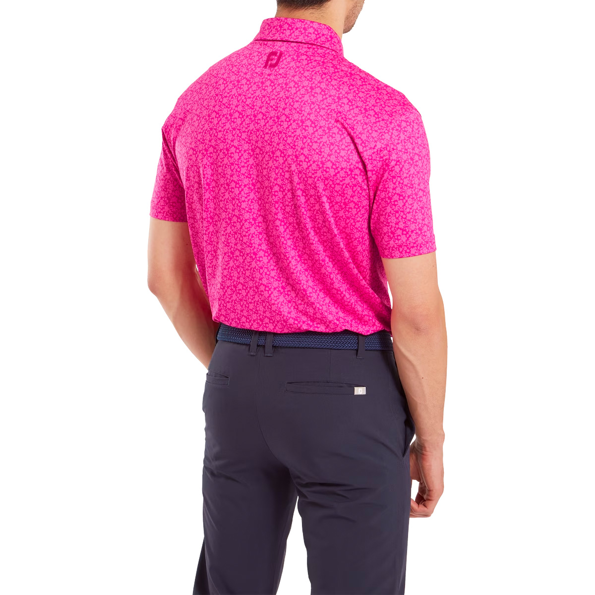 FootJoy EU Painted Floral Mens Golf Polo Shirt 