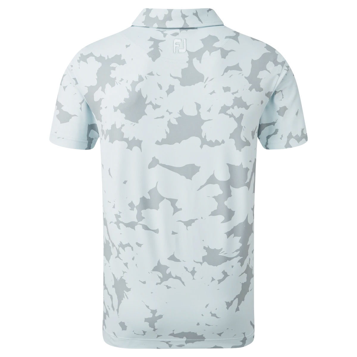 FootJoy Pique Camo Floral Print Mens Golf Polo Shirt  - Ice Blue