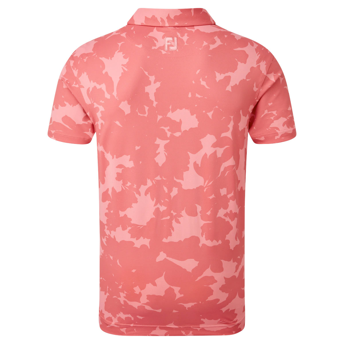 FootJoy Pique Camo Floral Print Mens Golf Polo Shirt  - Cape Red