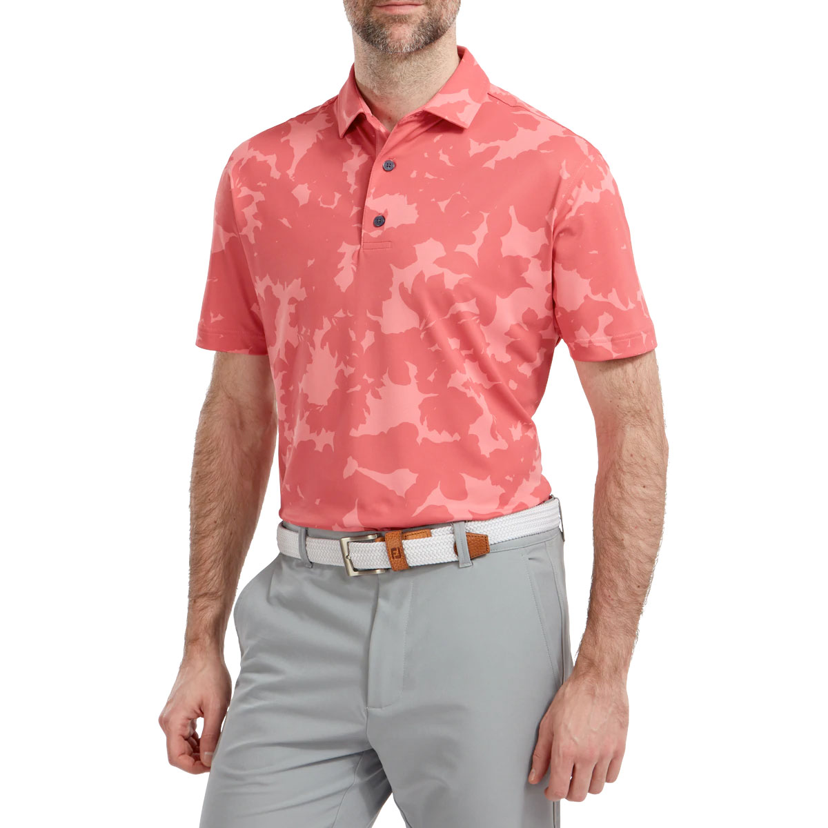 Camo Golf Shirt Red And White Camouflage Golf All Over Print - Anynee