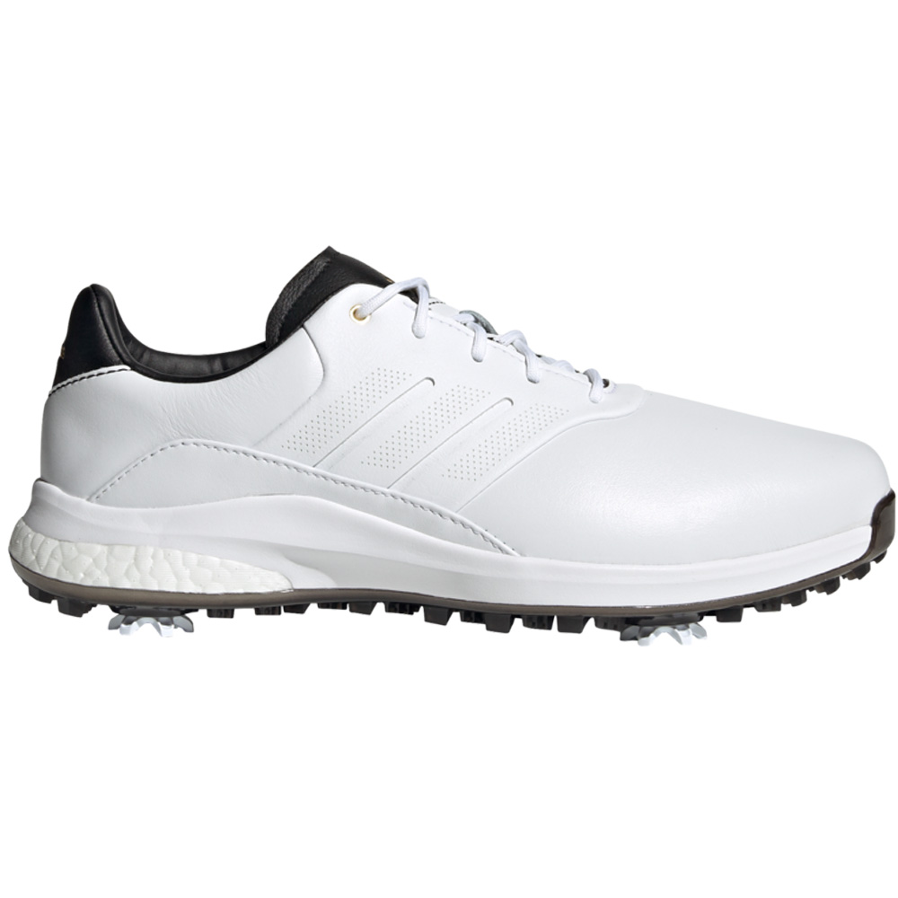 adidas Performance Classic Mens Spiked Golf Shoes  - Cloud White/Gold Metallic/Black
