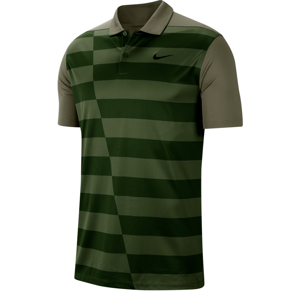 Nike Dry Graphic Hacked Golf Polo Shirt  - Medium Olive