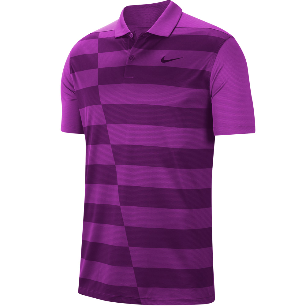 Nike Dry Graphic Hacked Golf Polo Shirt  - Vivid Purple