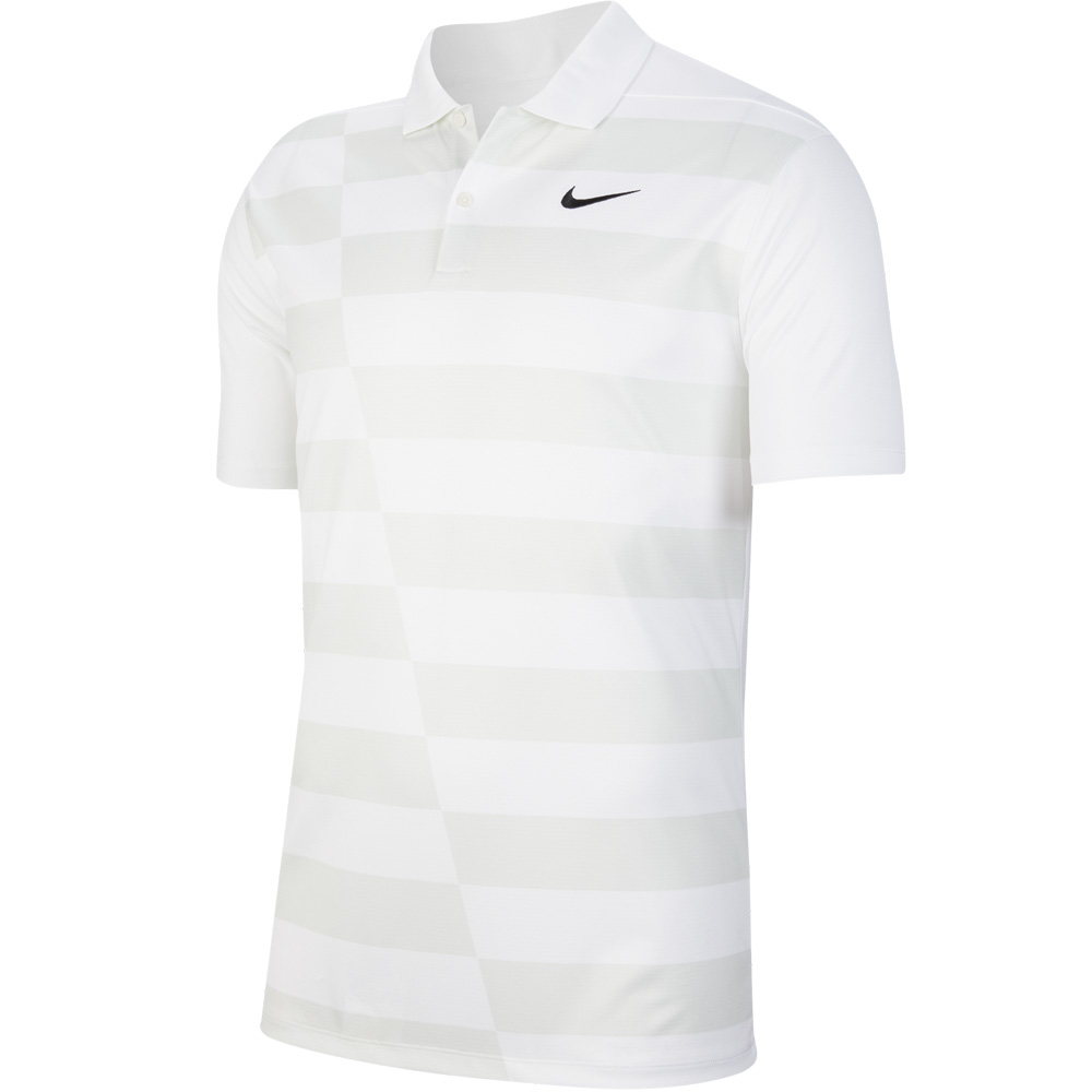 Nike Dry Graphic Hacked Golf Polo Shirt  - White