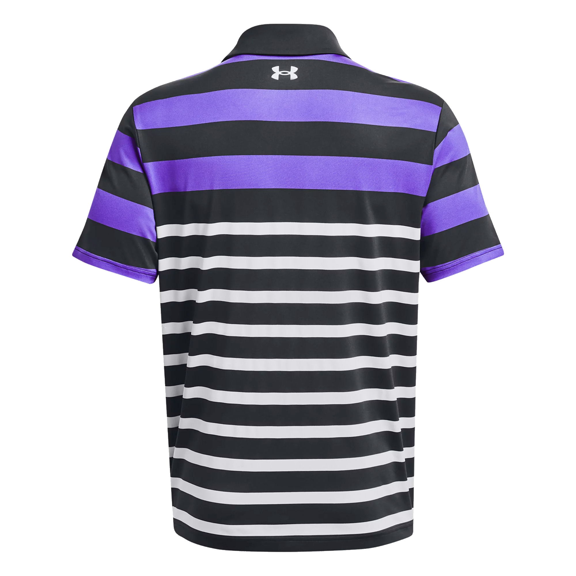 Under Armour Golf Playoff 3.0 Stripe Polo Shirt  - Black/Electric Purple