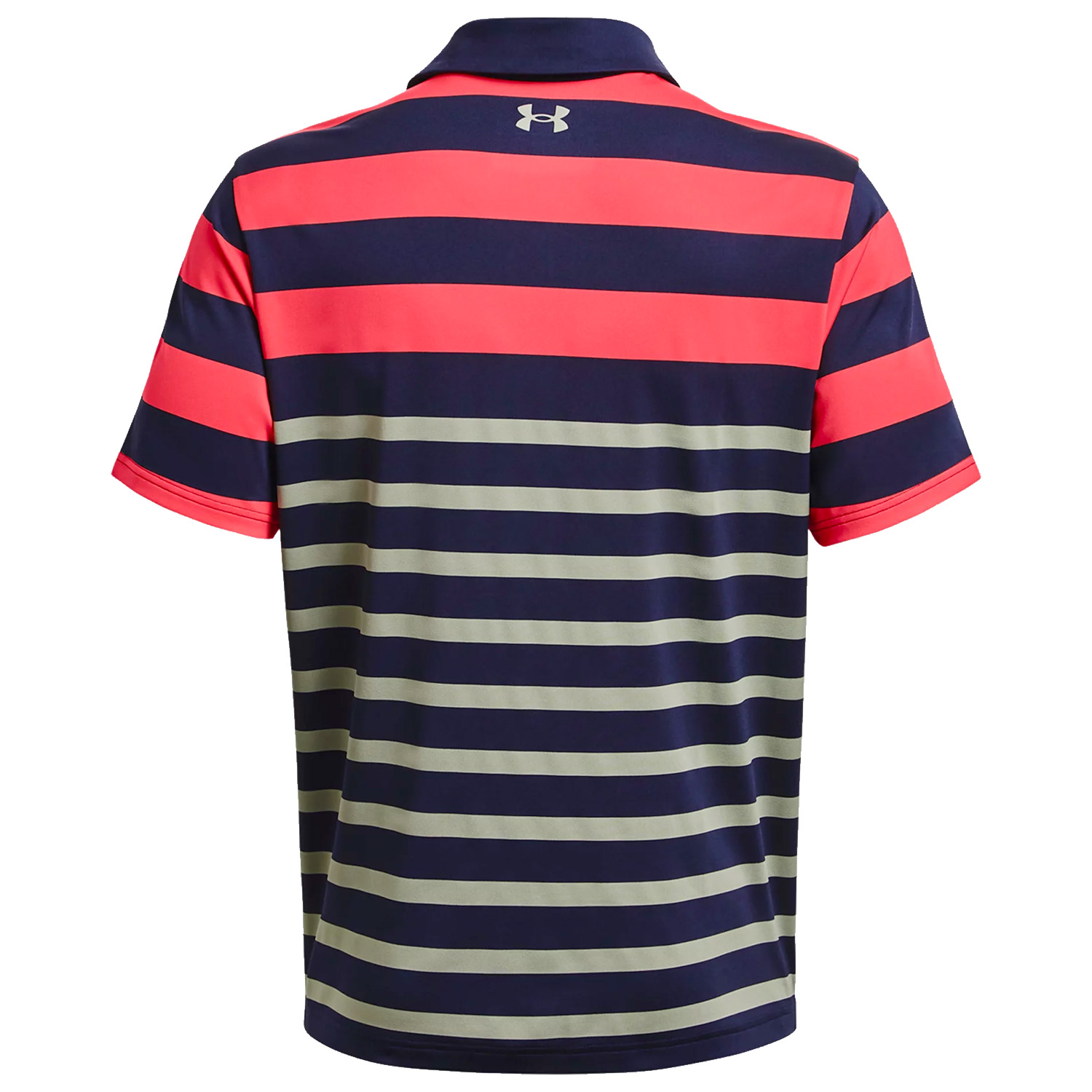 Under Armour Golf Playoff 3.0 Stripe Polo Shirt  - Midnight Navy/Red