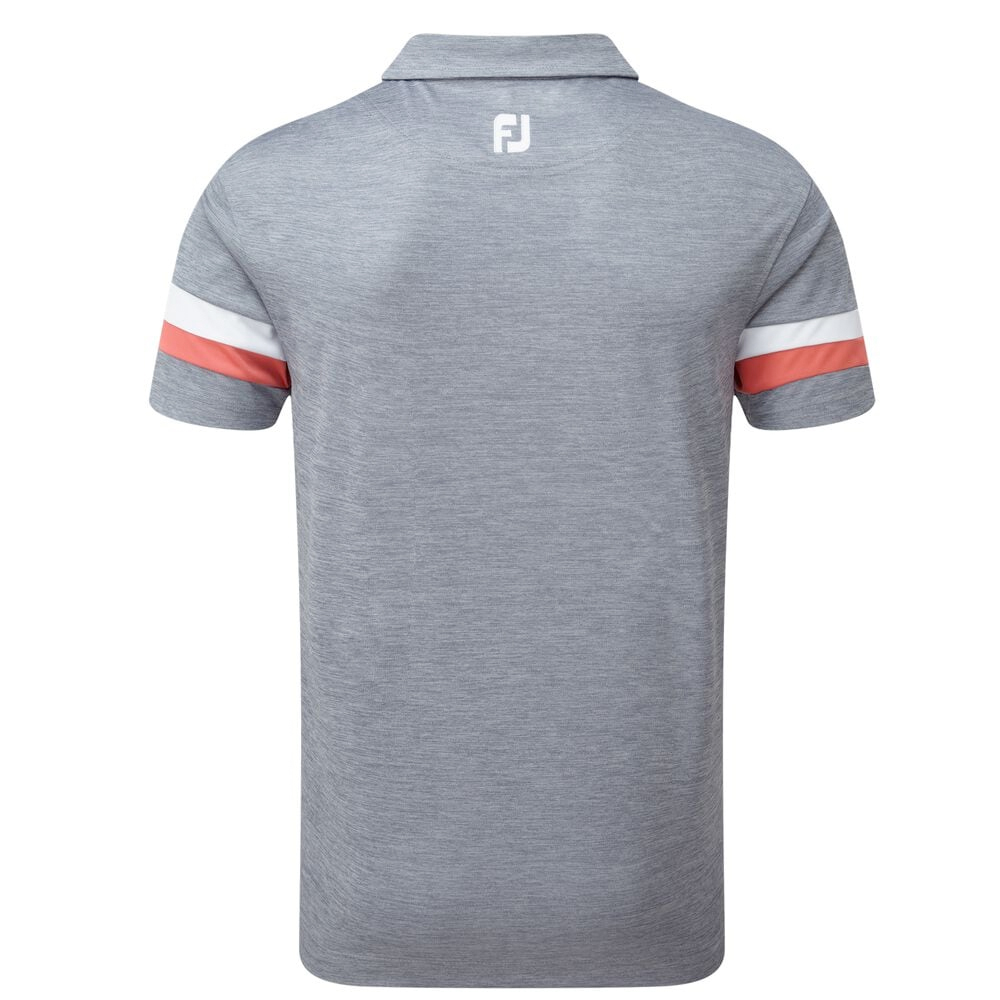 FootJoy Golf Smooth Pique Space Dye Mens Polo Shirt  - Slate/Coral/White