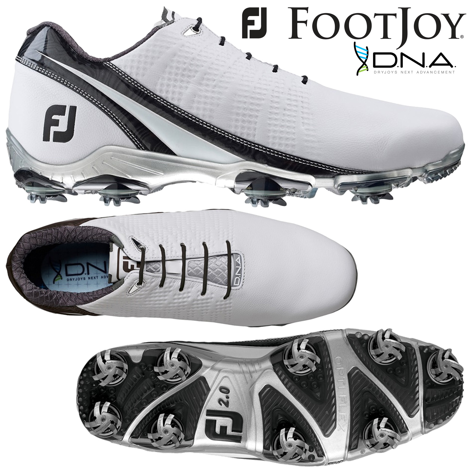 FootJoy Mens DNA 2.0 Waterproof Golf Shoes - Zdjęcie 1 z 1