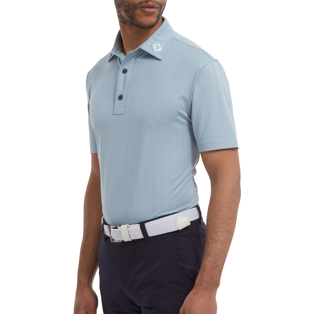 FootJoy Zig Zag Print Lisle Mens Golf Polo Shirt 