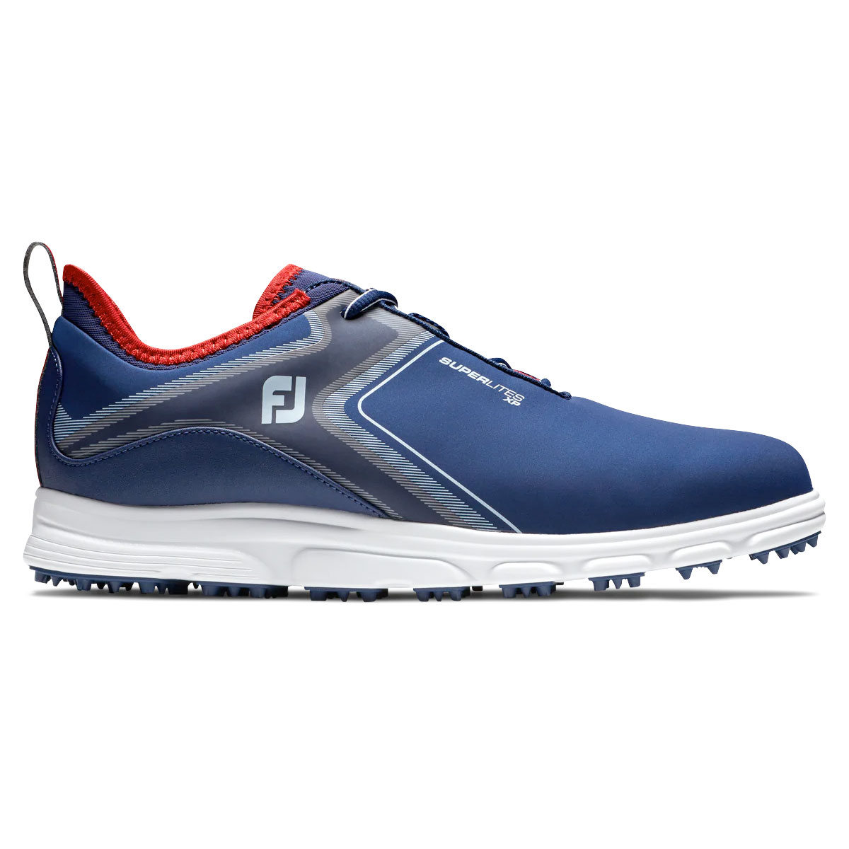 FootJoy SuperLites XP Mens Spikeless Golf Shoes  - Navy/White/Red