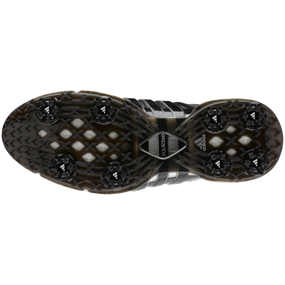 adidas Tour 360 XT Waterproof Mens Golf Shoes - Wide Fit  - Core Black/Silver Metallic
