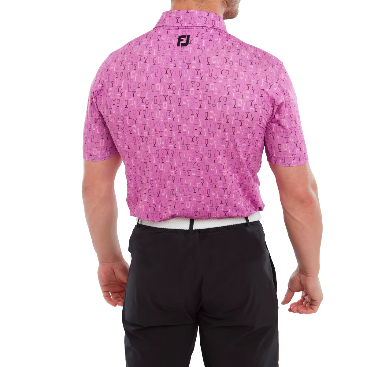 Mens pink golf polo on sale shirts