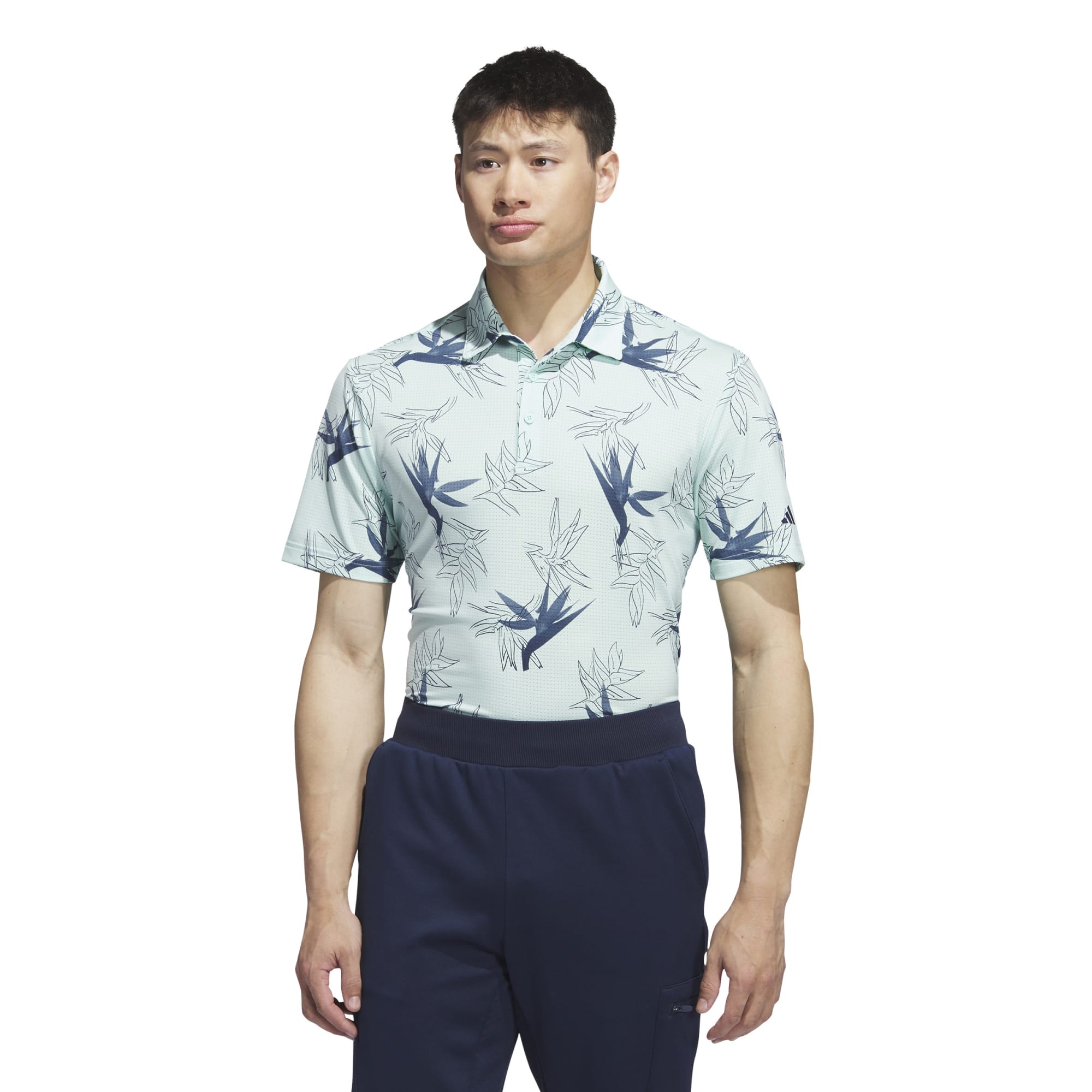 adidas Oasis Mesh Print Golf Polo Shirt 