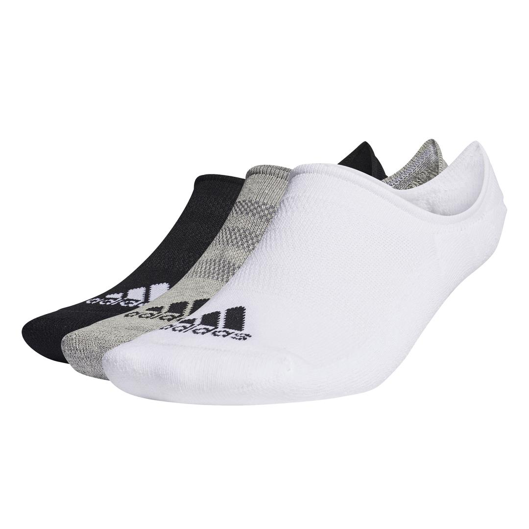 adidas 3 Pack Lowcut Golf Socks (UK 8.5-11.5)  - White/Black/Grey
