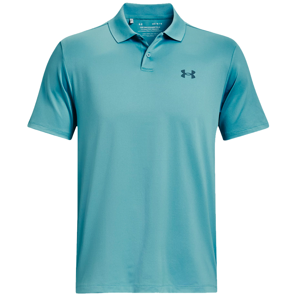 Under Armour Mens UA Performance 3.0 Polo Shirt  - Still Water/Static Blue