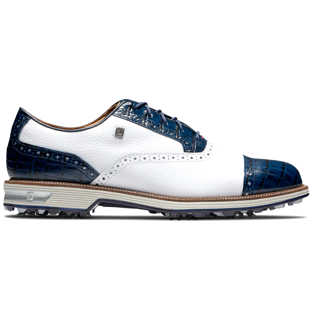 FootJoy DryJoys Premiere Series Tarlow Mens Golf Shoes  - White/Blue