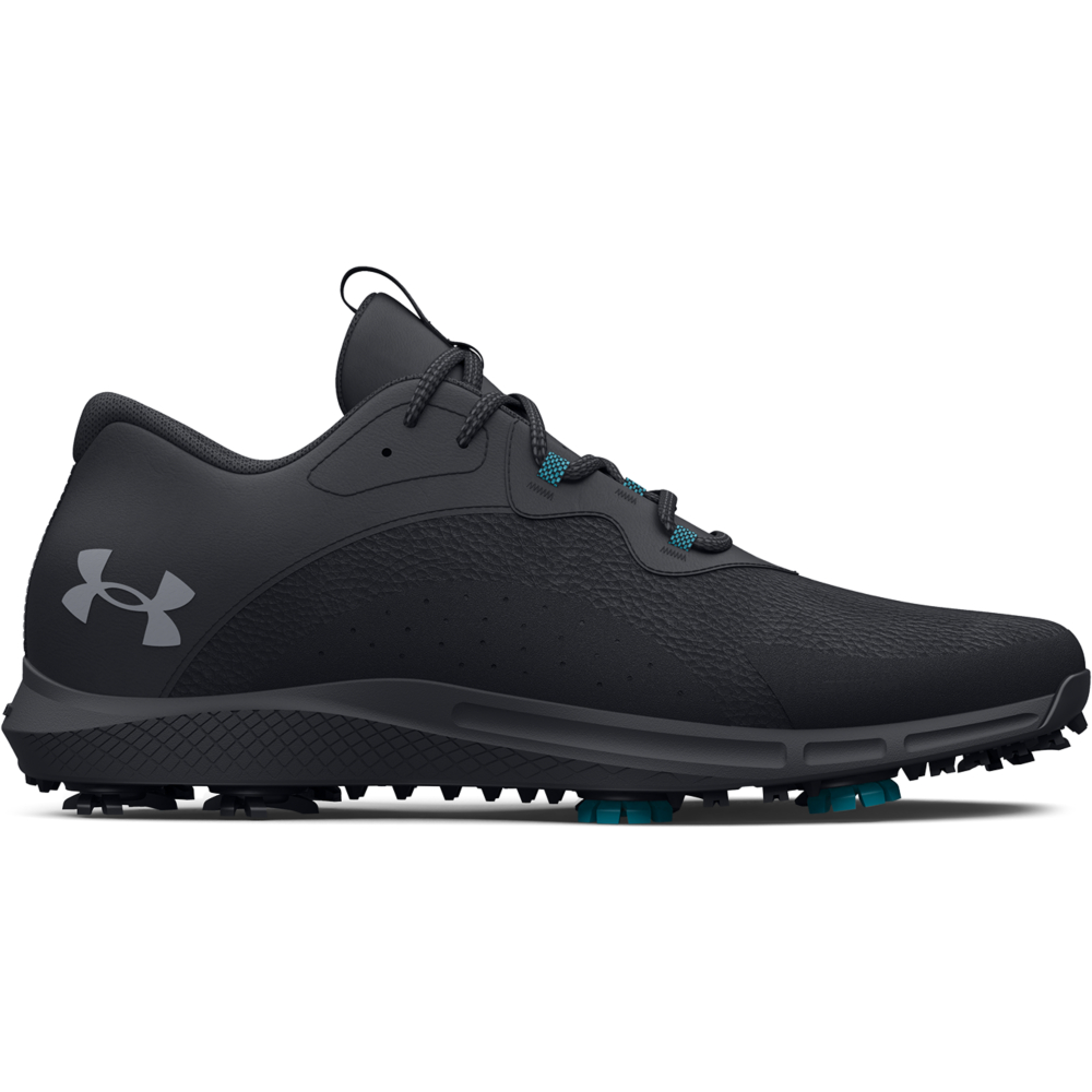 Under Armour UA Charged Draw 2 Wide Mens Spiked Golf Shoes  - Black