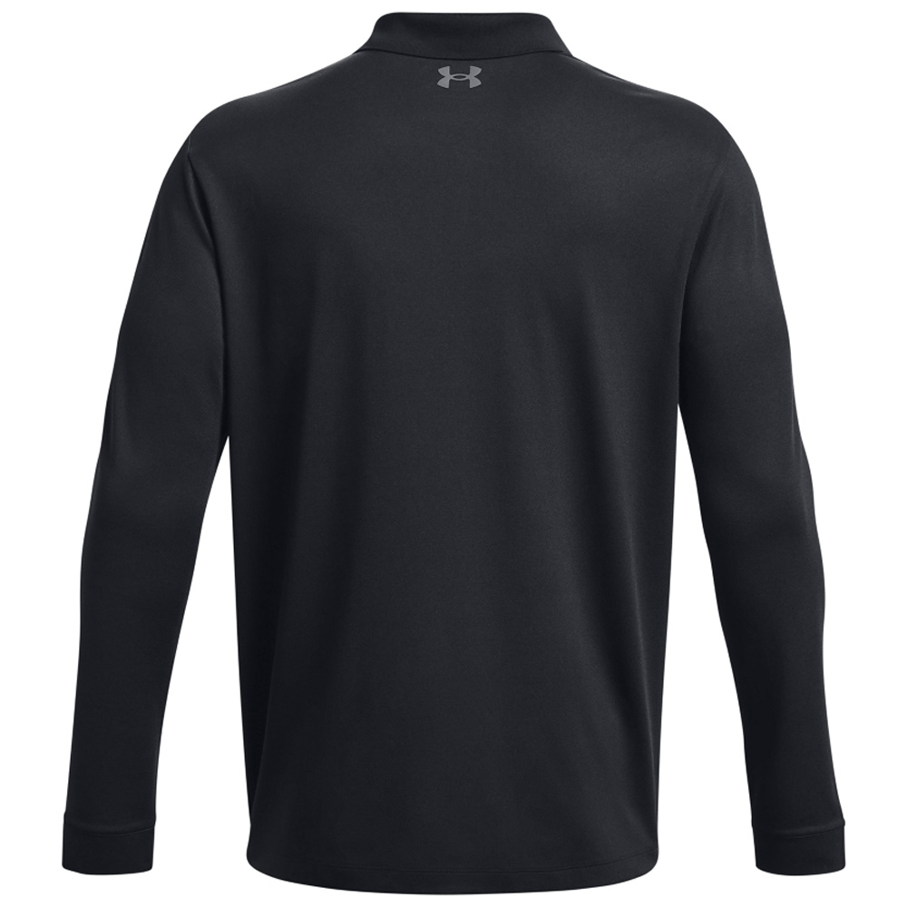 Under Armour Mens Performance 3.0 Long Sleeve Golf Polo Shirt  - Black