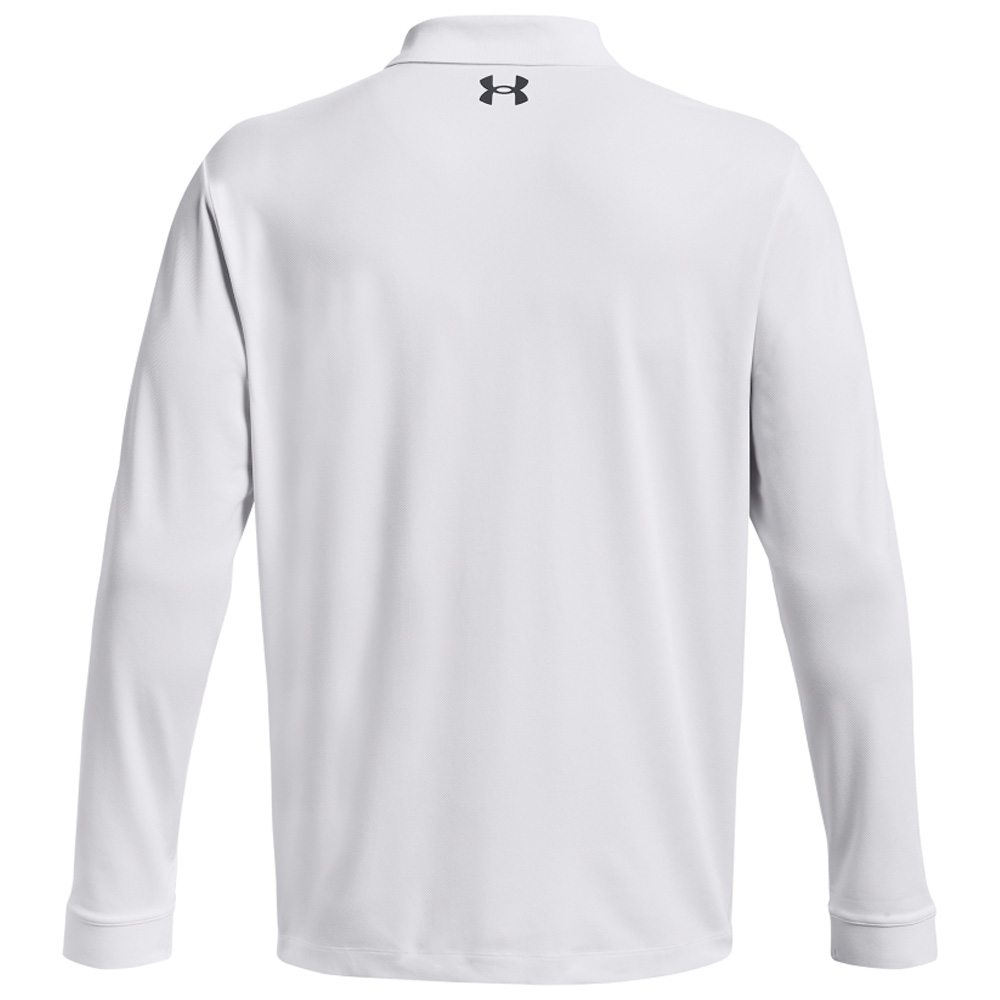 Under Armour Mens Performance 3.0 Long Sleeve Golf Polo Shirt  - White
