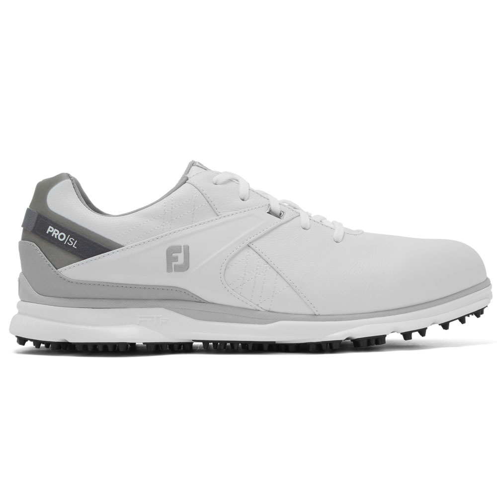 FootJoy PRO SL Mens Spikeless Golf Shoes  - White/Grey