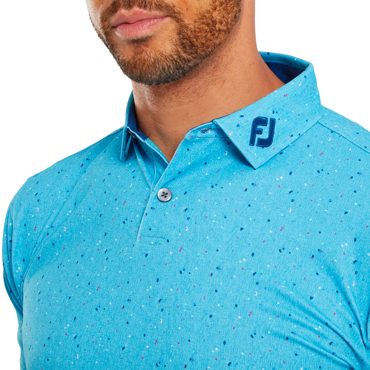 FootJoy EU Tweed Texture Mens Golf Polo Shirt 