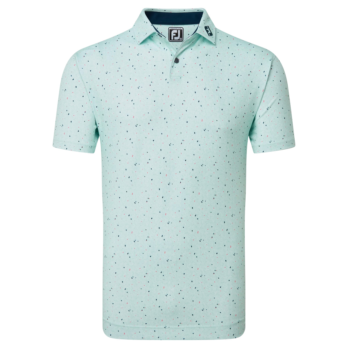 FootJoy EU Tweed Texture Mens Golf Polo Shirt  - Sea Glass
