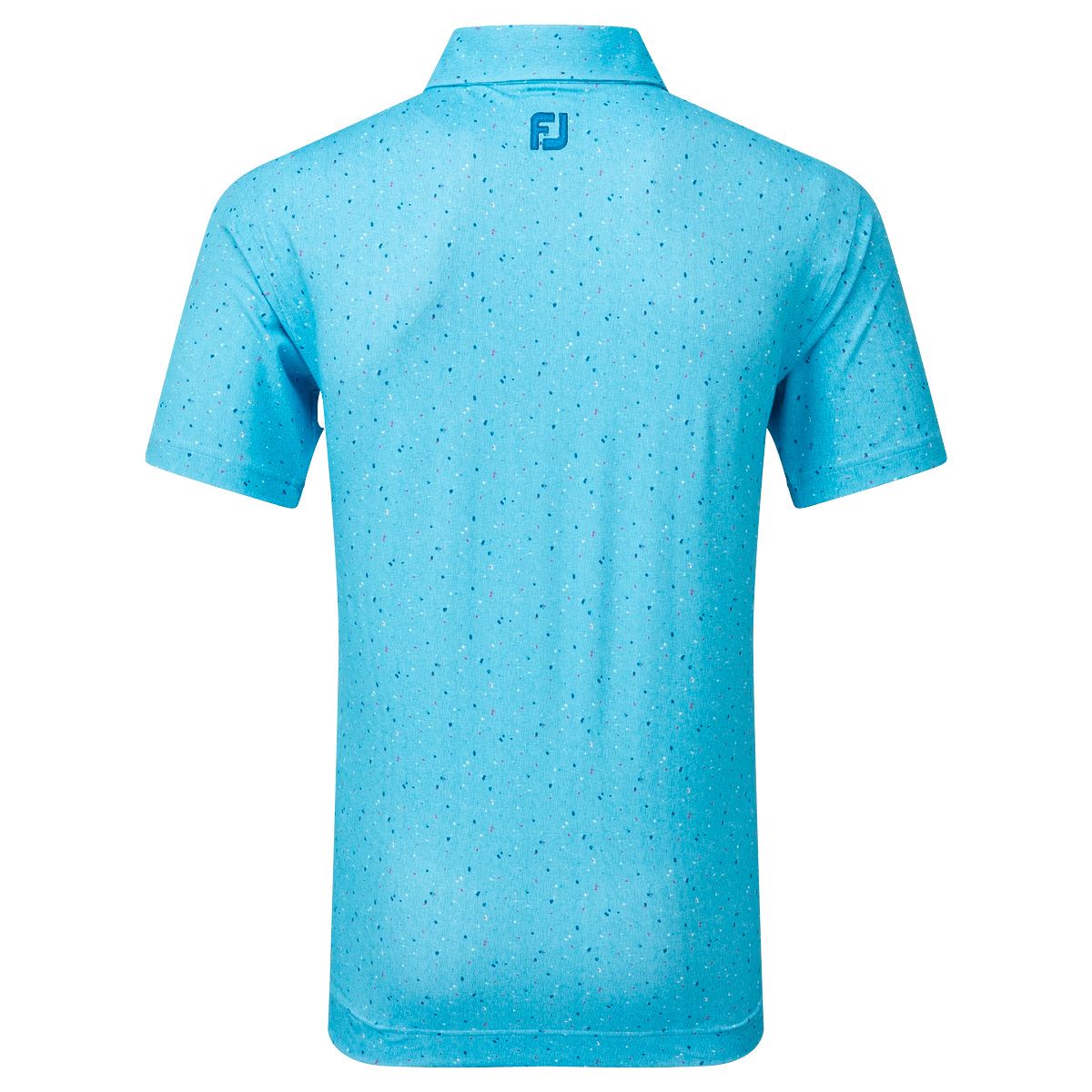 FootJoy EU Tweed Texture Mens Golf Polo Shirt  - Blue Sky