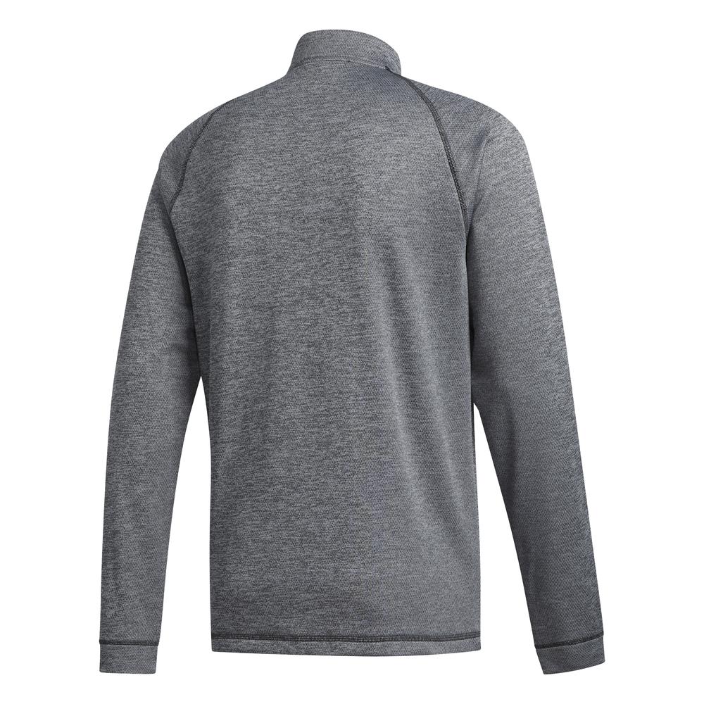 adidas Golf Midweight Quarter Zip Mens Sweatshirt  - Black / Grey Three