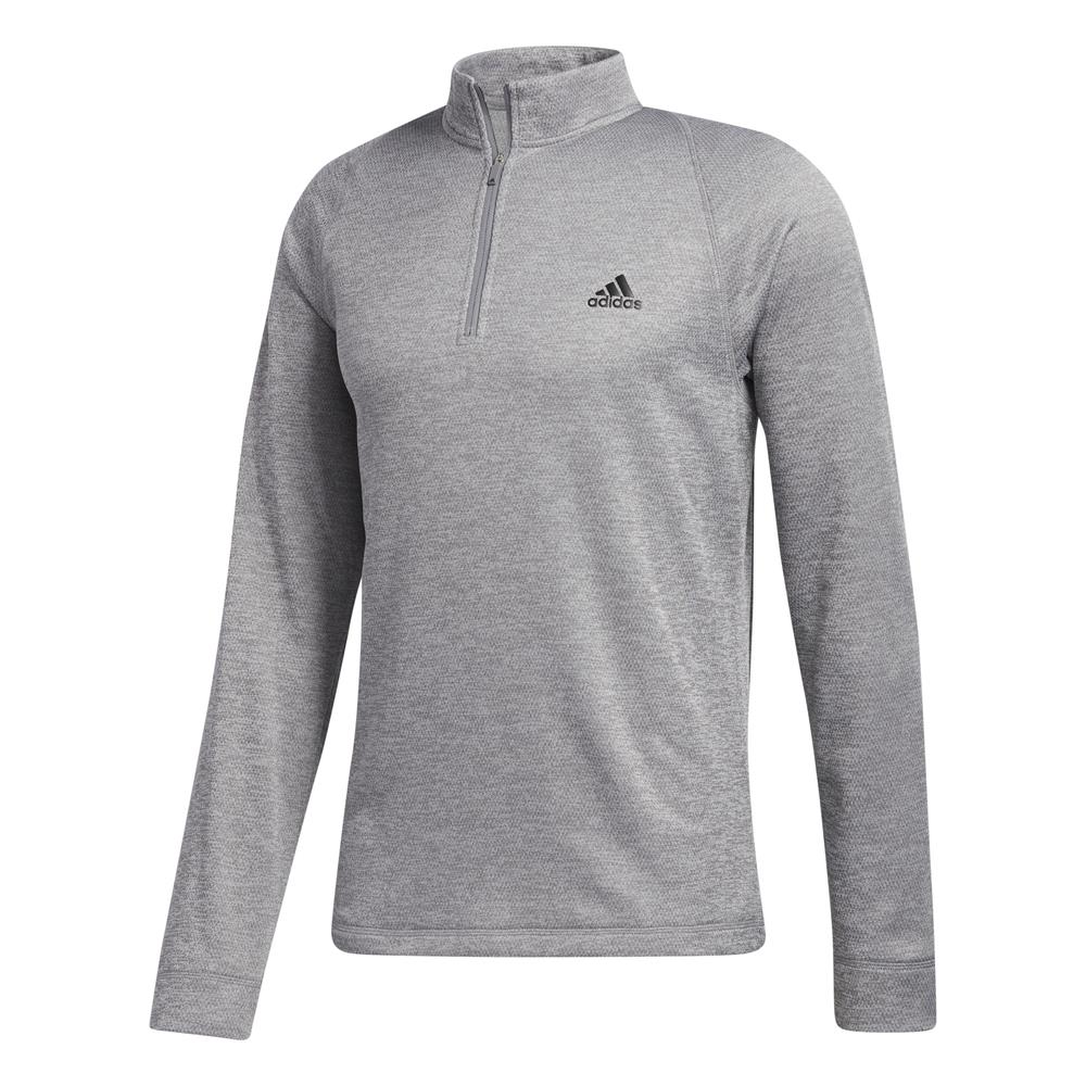 adidas Golf Midweight Quarter Zip Mens Sweatshirt  - Grey Three / Grey Two