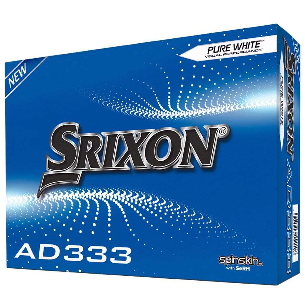 Srixon AD333 12 Golf Ball Pack  - Pure White