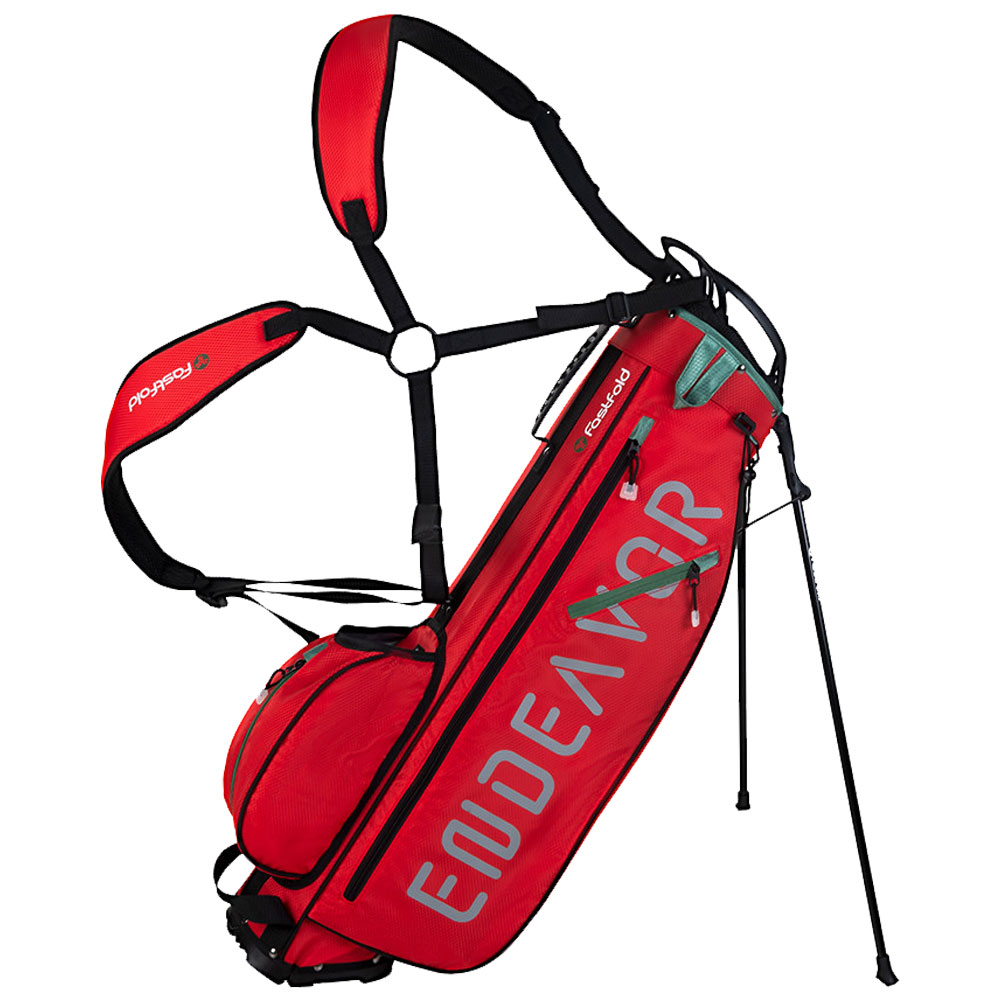 Fastfold Endeavor Golf Stand Carry Bag  - Red/Green