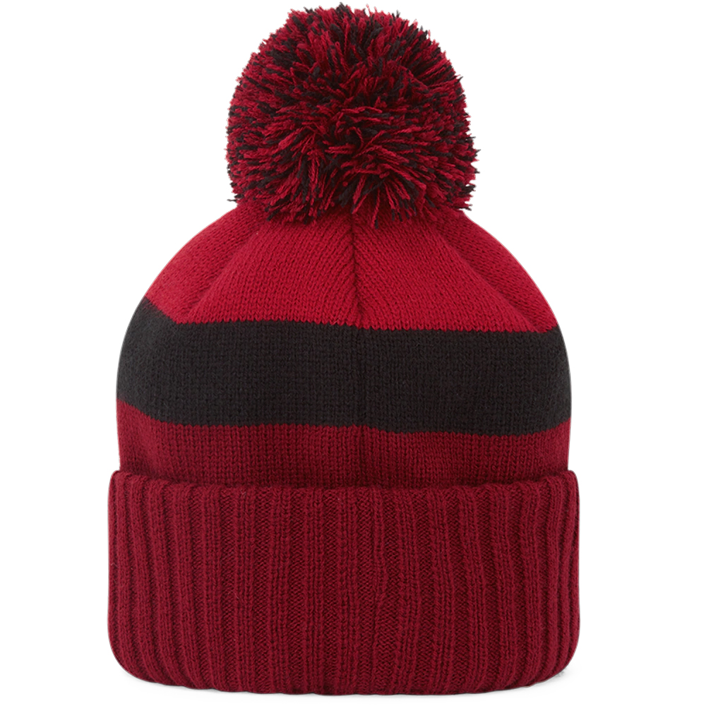 FootJoy Pom Pom Golf Beanie Winter Hat  - Tonal Red/Black