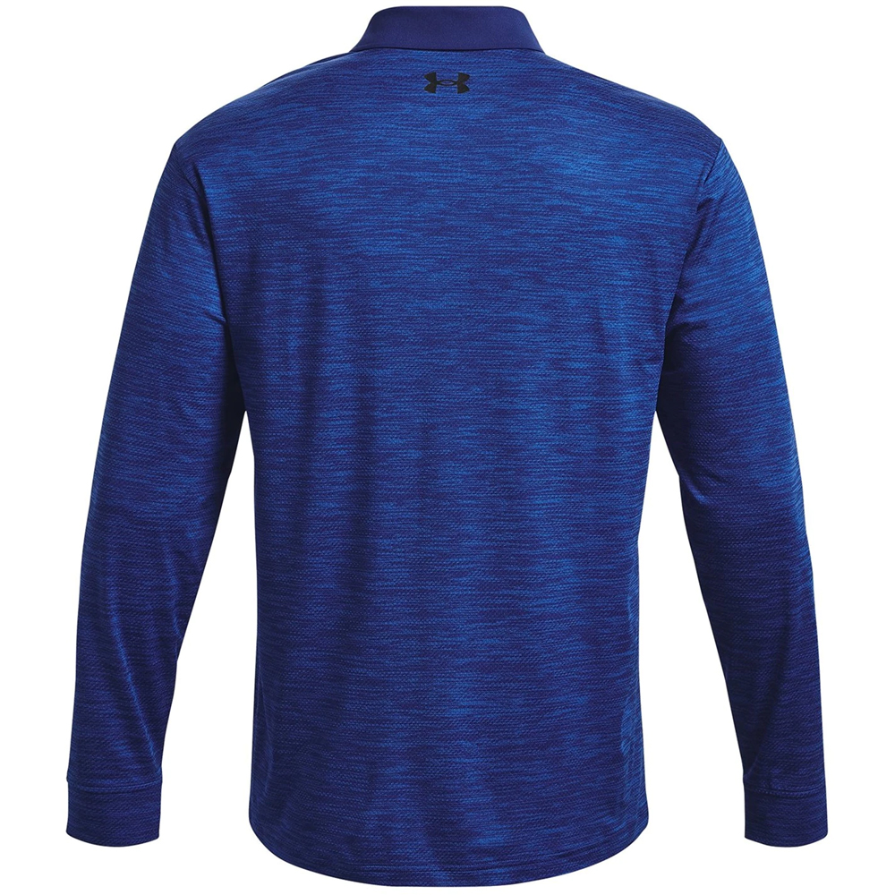 Under Armour Mens Performance Textured Long Sleeve Polo Shirt  - Bauhaus Blue