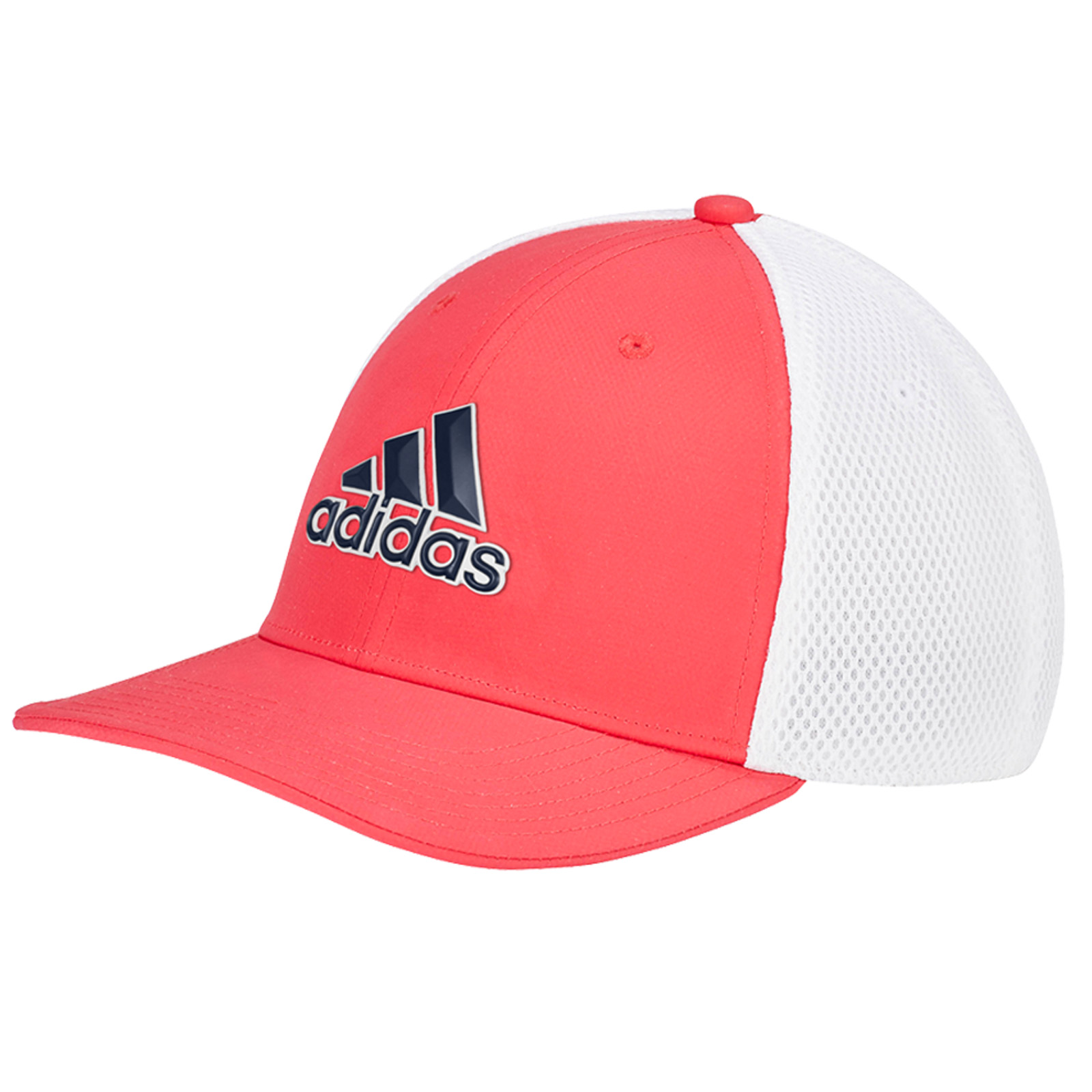 adidas Golf A-Stretch Tour Fitted Mens Baseball Cap  - Bold Red/White
