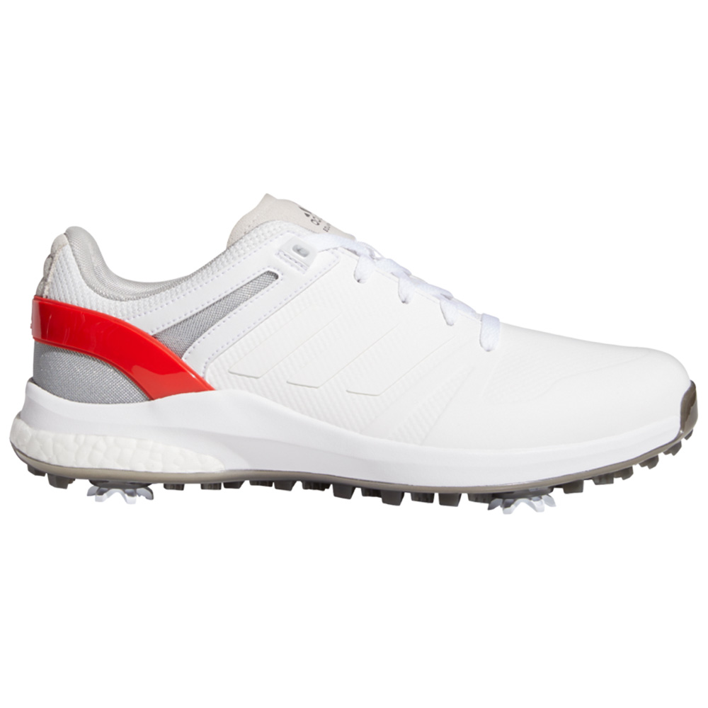adidas EQT Mens Spiked Golf Shoes  - White/Vivid Red