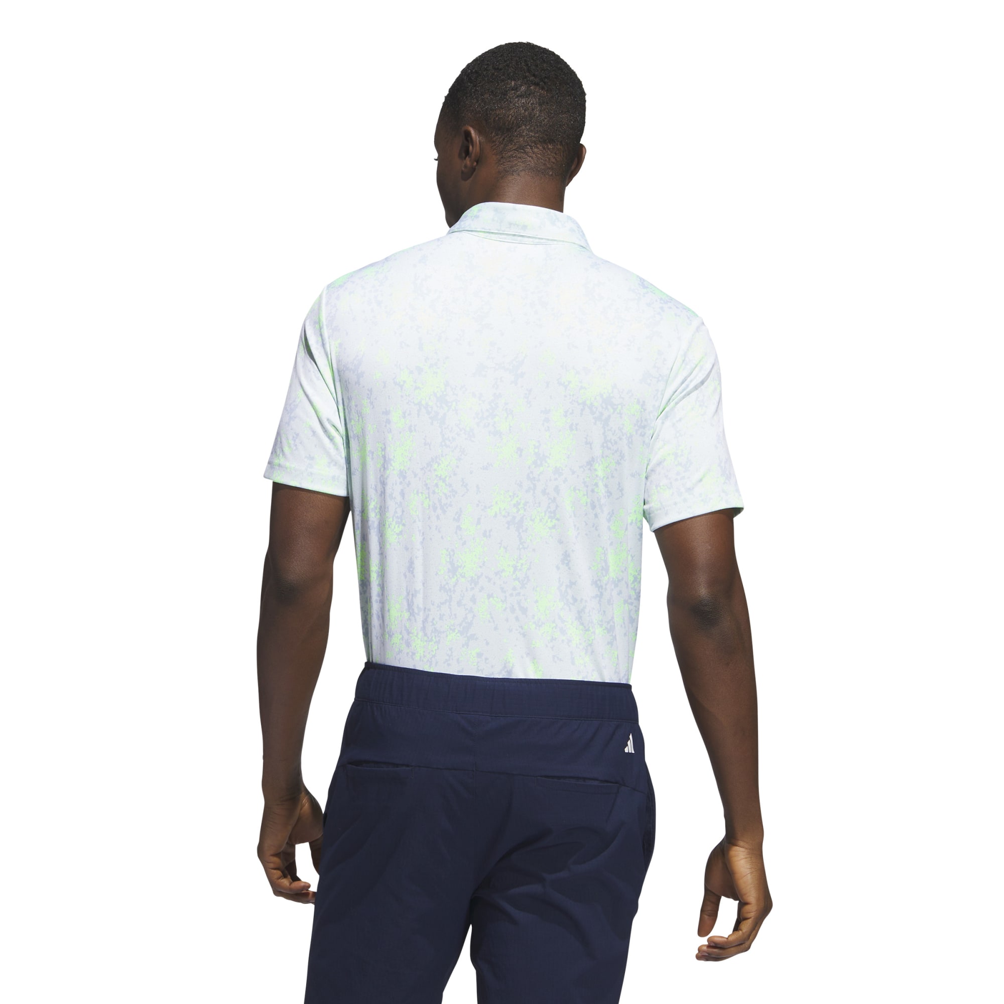 adidas Golf Burst Jacquard Mens Polo Shirt  - Lucid Lemon