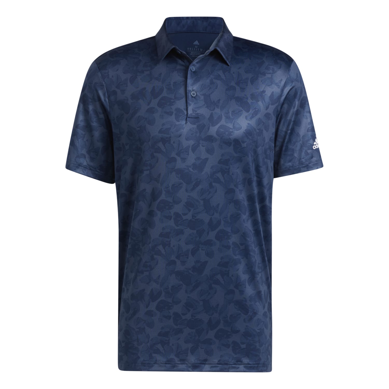 adidas Mens Prime Blue Prisma Print Golf Polo Shirt  - Crew Navy/Night Indigo