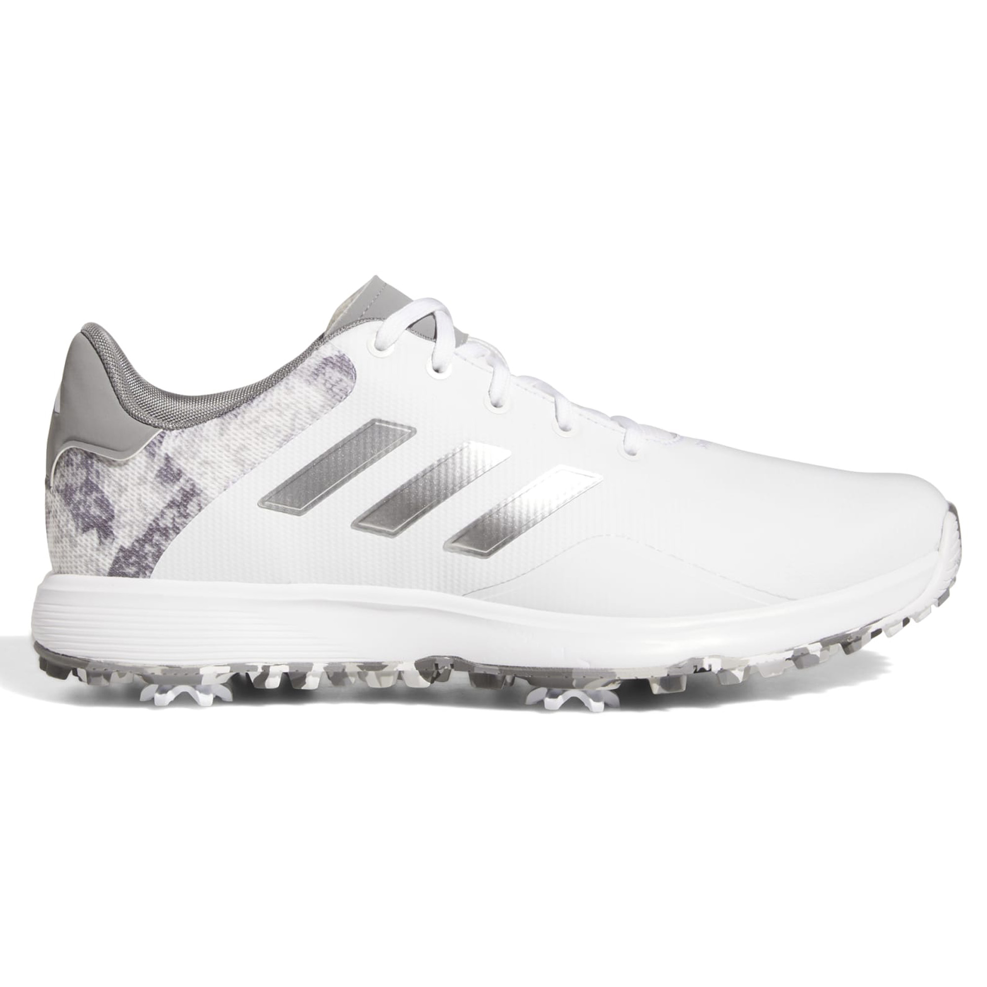 adidas Mens S2G Spiked Golf Shoes  - White/Silver/Grey Three