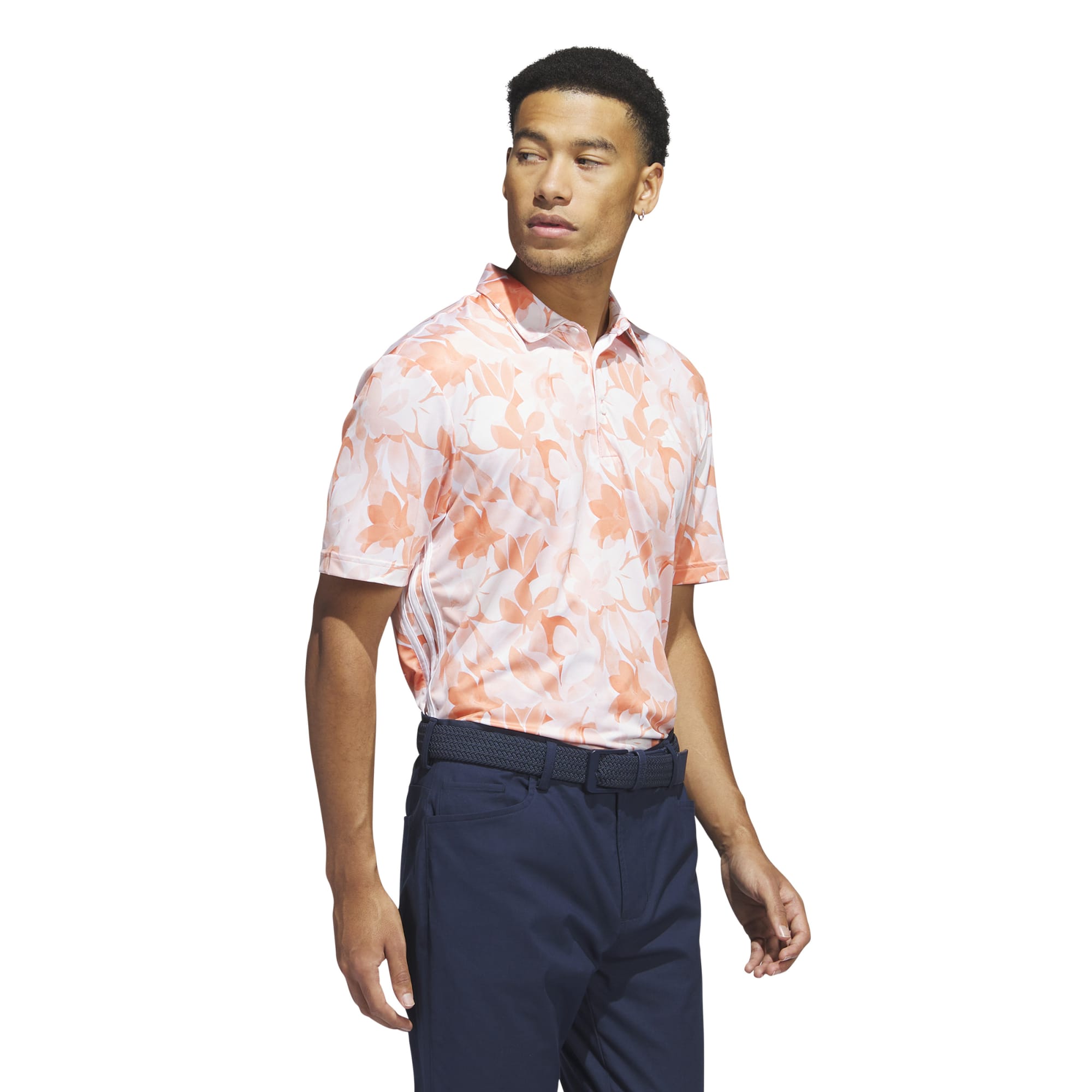 adidas Golf Floral Print Mens Polo Shirt 