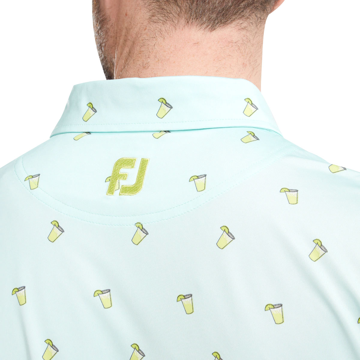 FootJoy Lisle Cocktail Print Mens Golf Polo Shirt 